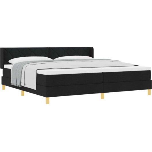 Vidaxl - Box Spring Bed with Mattress Black and White 200 x 200 cm Foam