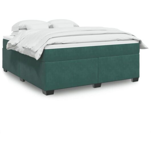 Vidaxl - Box Spring Bed with Mattress Dark Green 180x200 cm Velvet