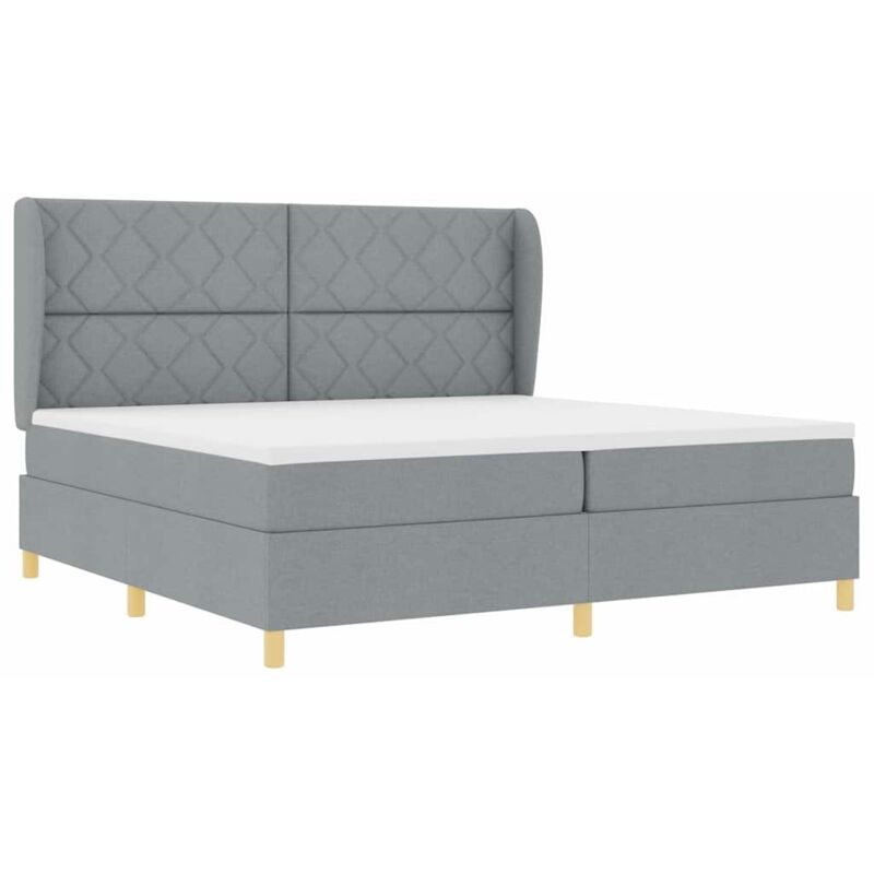 Vidaxl - Box Spring Bed with Mattress Dark Grey 90x190 cm Fabric