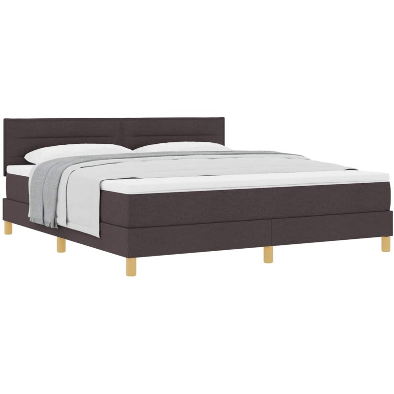 Vidaxl - Box Spring Bed with Mattress Dark brown 180 x 200 cm Fabric