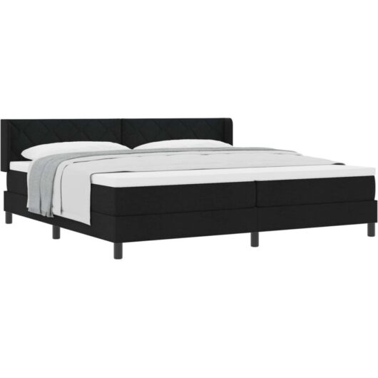Vidaxl - Box Spring Bed with Mattress with Mattress Black 200 x 200 cm