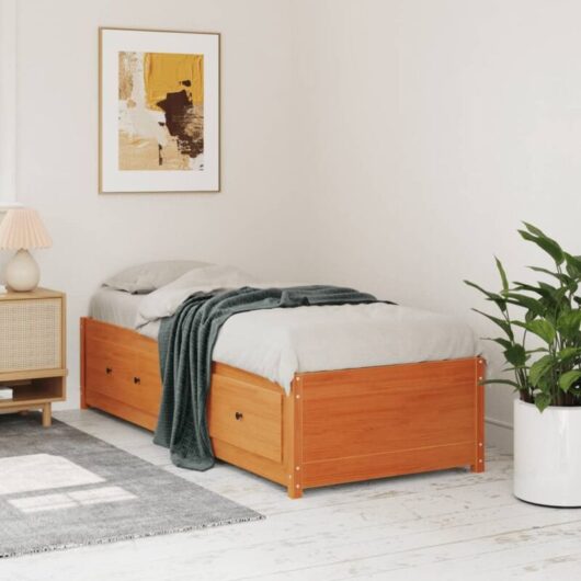 Vidaxl - Day Bed without Mattress Wax Brown 75x190 cm Small Single Solid Wood Pine