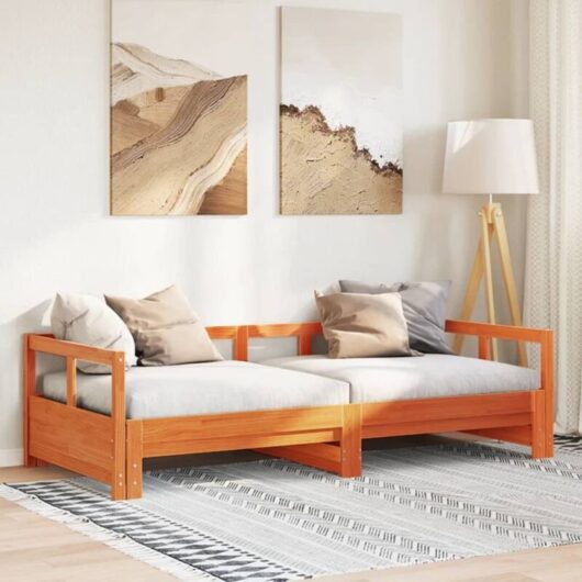 Vidaxl - Daybed without Mattress Wax Brown 90x200 cm Solid Wood Pine
