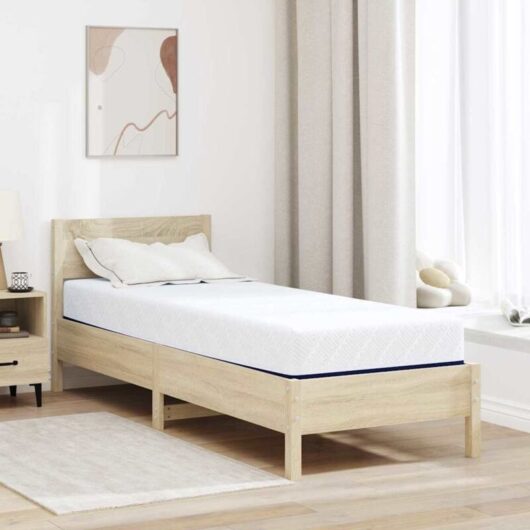 Vidaxl - Mattress White, Blue 80 x 200 cm Foam