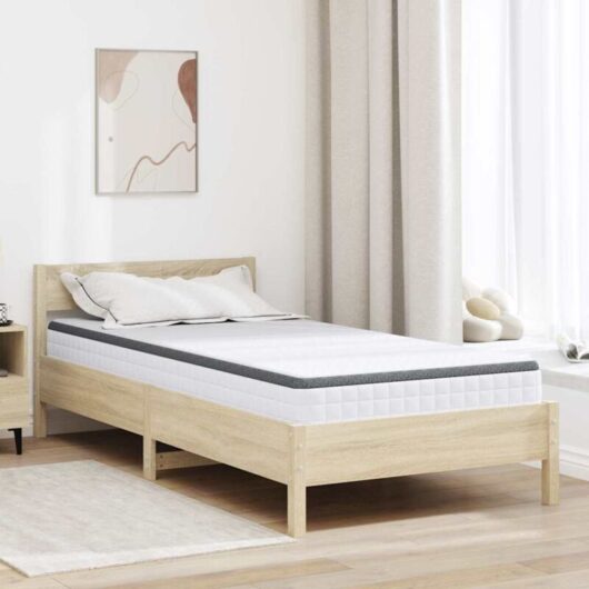 Vidaxl - Mattress White, Grey 100 x 200 cm Knitted fabric