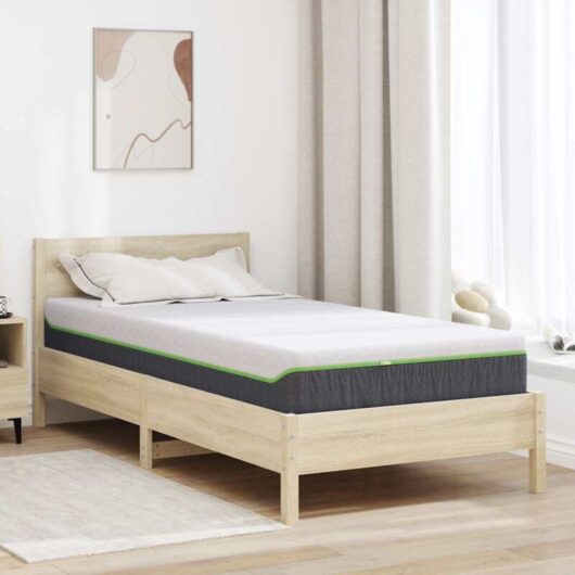 Vidaxl - Mattress White, Grey 120 x 200 cm Foam