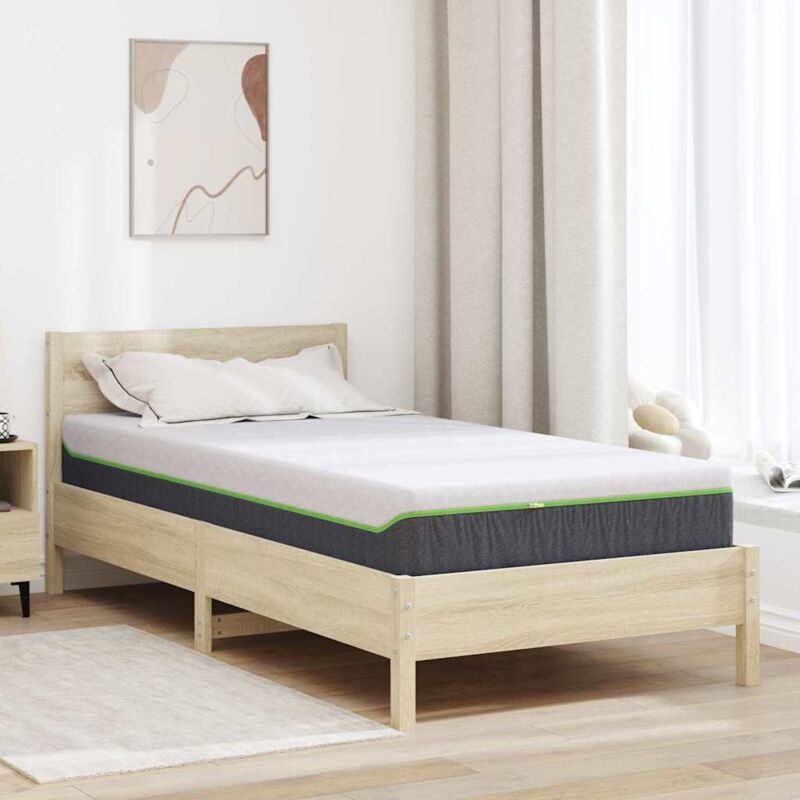 Vidaxl - Mattress White, Grey 120 x 200 cm Foam