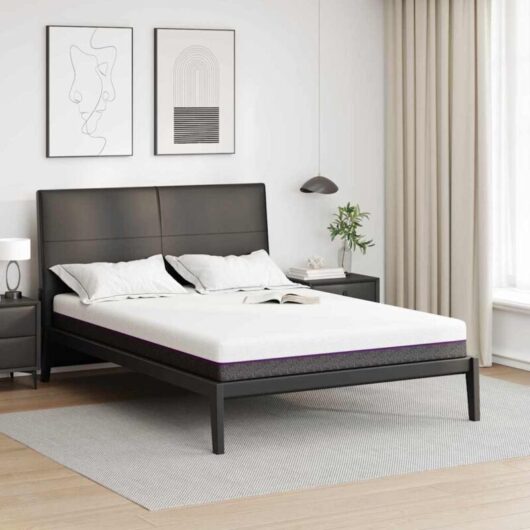 Vidaxl - Mattress White, Grey 160 x 200 cm Foam