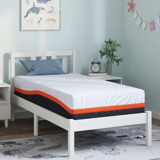 Vidaxl - Mattress White, Grey 80 x 160 cm Foam