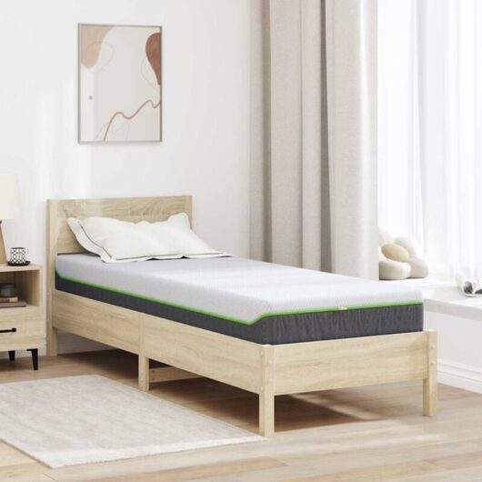 Vidaxl - Mattress White, Grey 80 x 200 cm Foam
