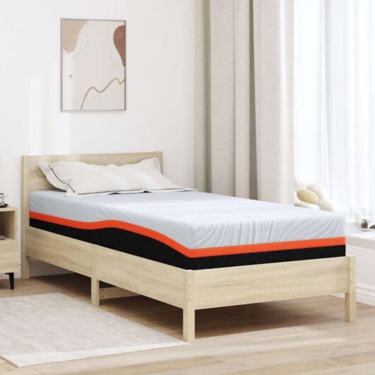 Vidaxl - Mattress White, Grey 90 x 190 cm Foam