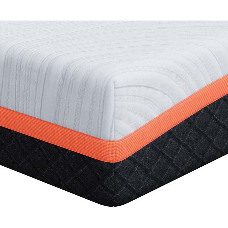 Vidaxl - Mattress White, Grey 90 x 200 cm Foam