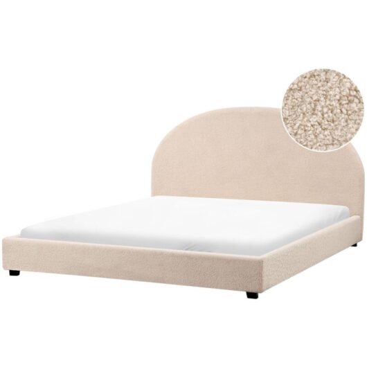 Waterbed Boucle VAUCLUSE 180 x 200 cm (EU Super King) Beige