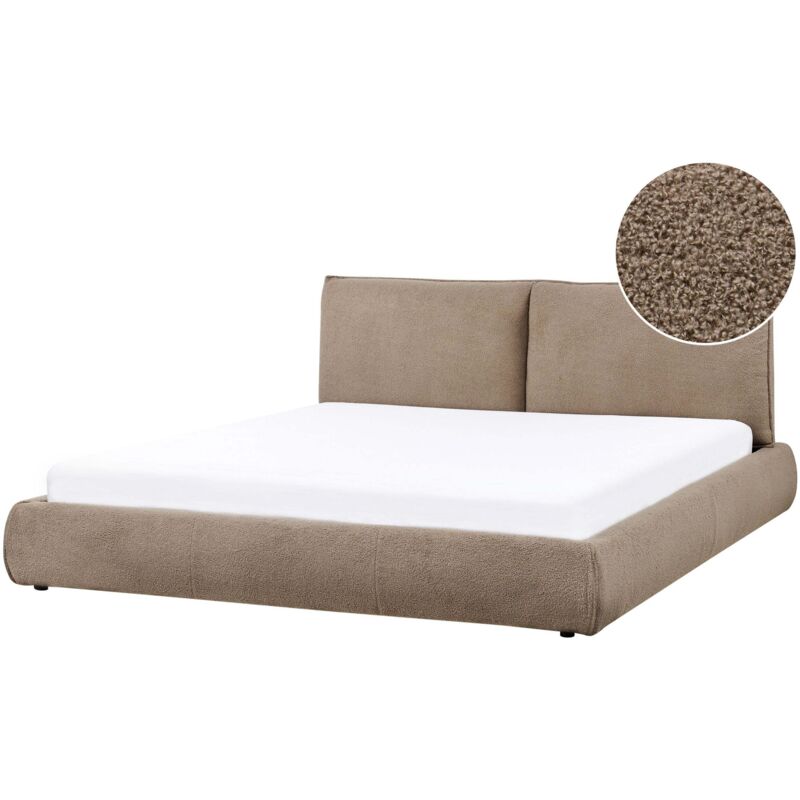 Waterbed Boucle VINAY 180 x 200 cm (EU Super King) Brown