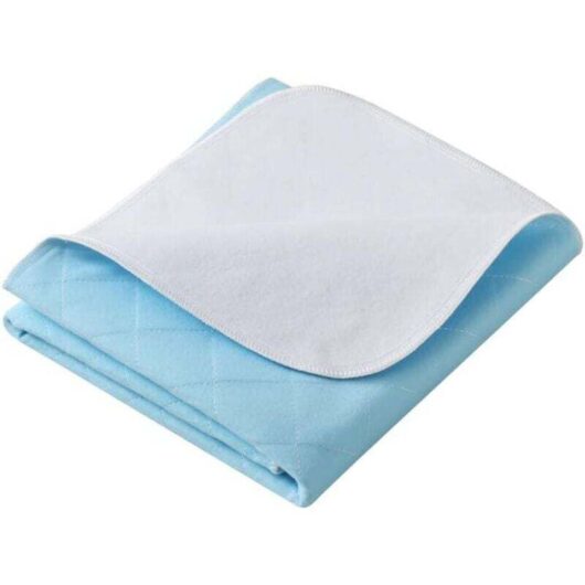 Waterproof Mattress Protector Pad, Absorbent Incontinence Pad, Washable Mattress Cover for Baby, Children's, and Adult Beds - 81x92cm, Blue