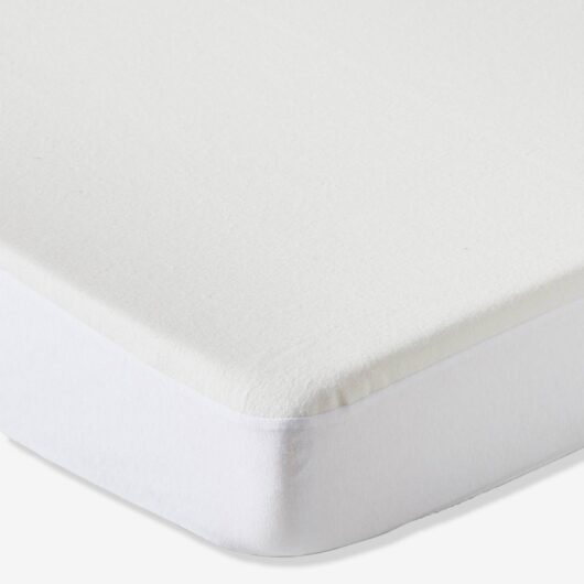 Waterproof Mattress Protector in Fleece, Organic Collection white