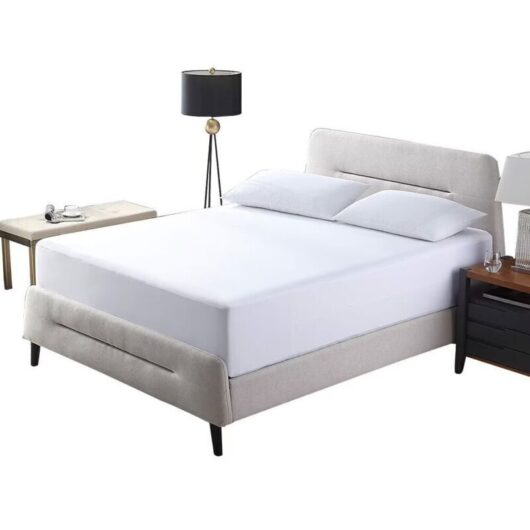 Waterproof mattress cover 80 x 200 x 30 cm, premium mattress cover, dustproof mattress cover, white