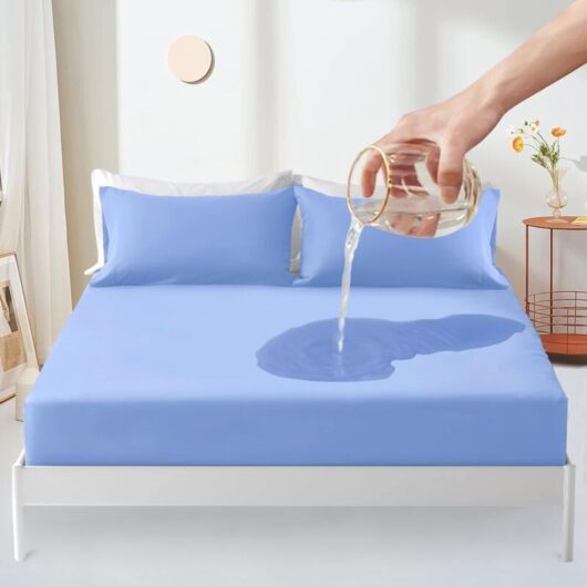 Waterproof mattress protector 120x200cm, premium breathable mattress cover, noise-reducing mattress protector, waterproof fitted sheet - blue