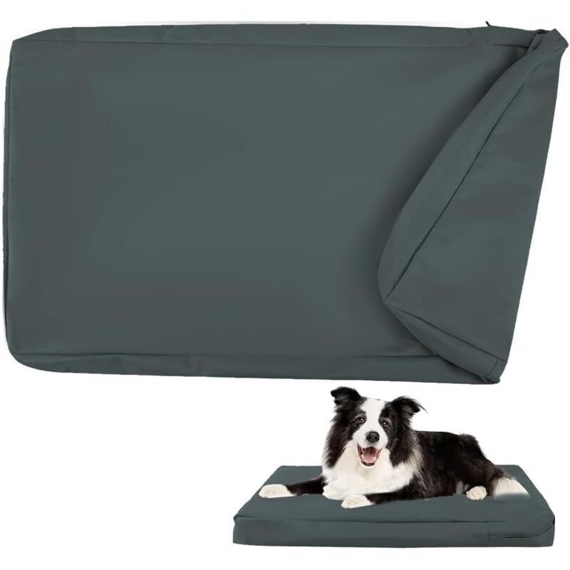Waterproof replacement cover for dog baskets and mattresses, removable, dark grey, 1229210cm
