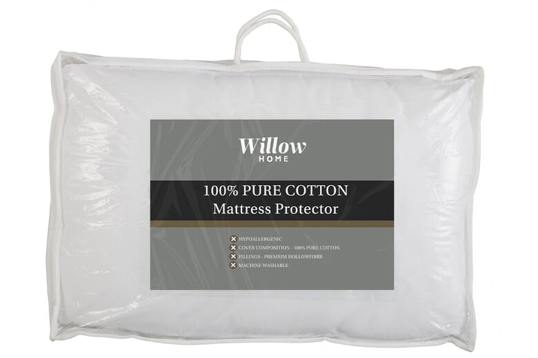 Willow Luxury 100% Cotton Mattress Protector, EURO