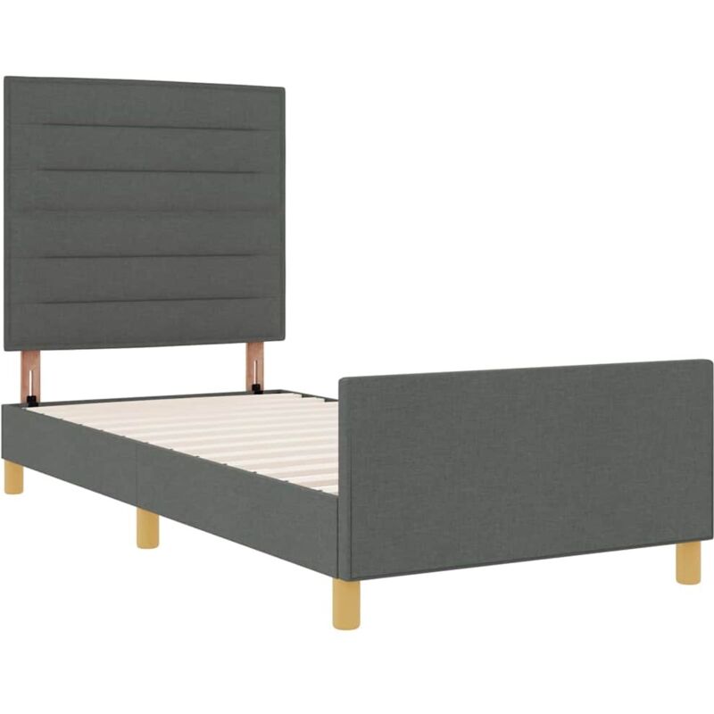 vidaXL Bed Frame Dark Grey 80x200 cm Fabric