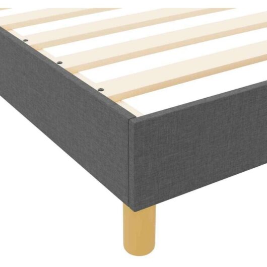 vidaXL Bed Frame Dark Grey 90x190 cm Fabric