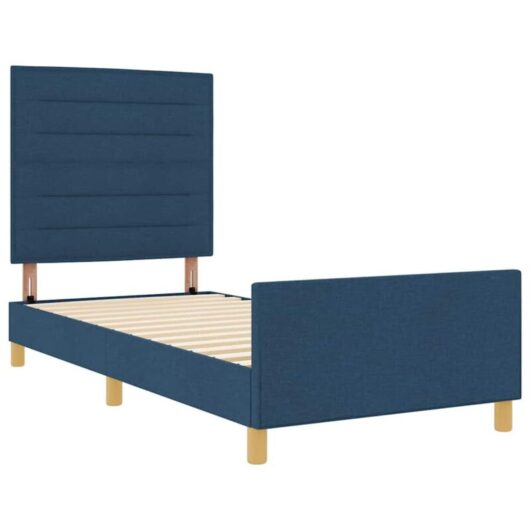 vidaXL Blue Fabric Bed Frame 80x200 cm