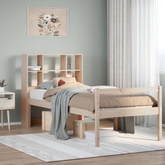 vidaXL Bookcase Bed without Mattress 90x200 cm Solid Wood Pine