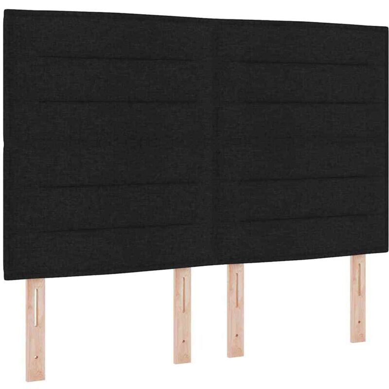 vidaXL Box Spring Bed with Mattress Black 160x200 cm Fabric