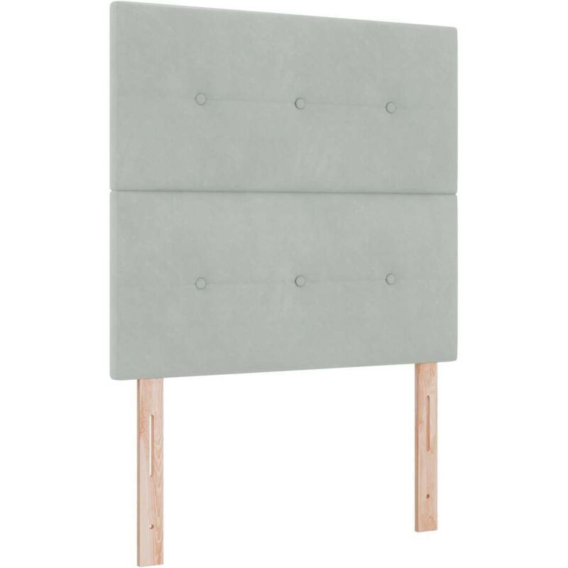 vidaXL Box Spring Bed with Mattress Light Grey 80x200 cm Velvet